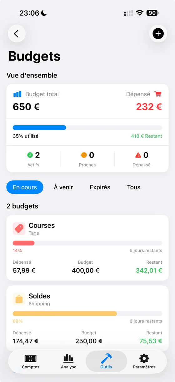 Budgets intelligents
