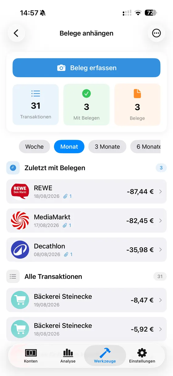 Belegverwaltung