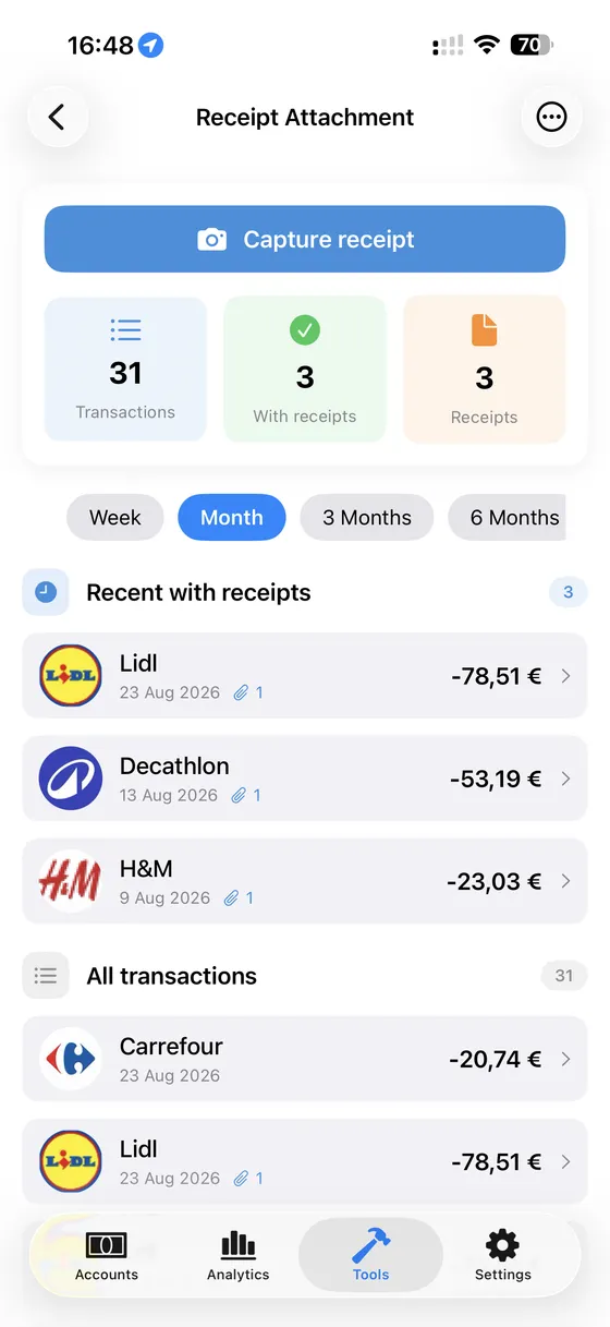Receipt Management