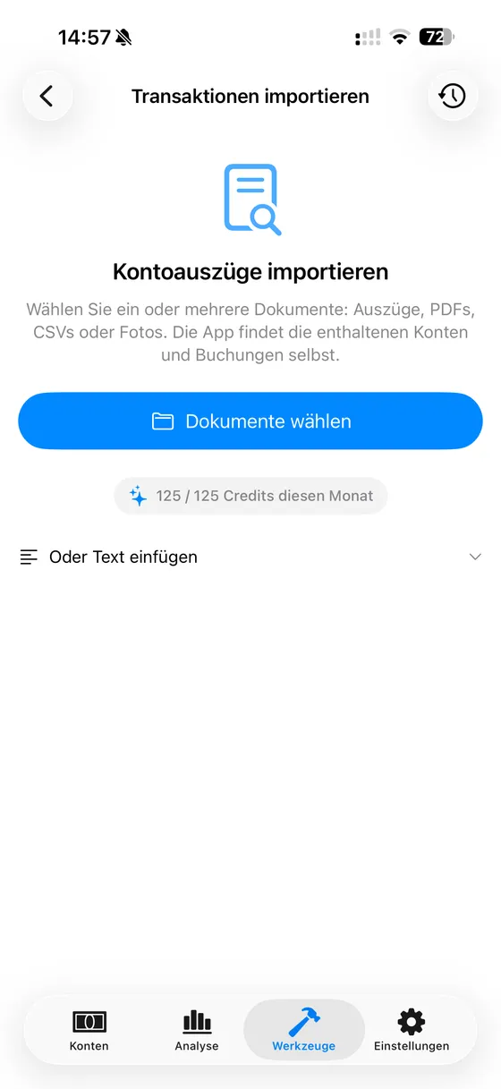 Kontoauszug-Import